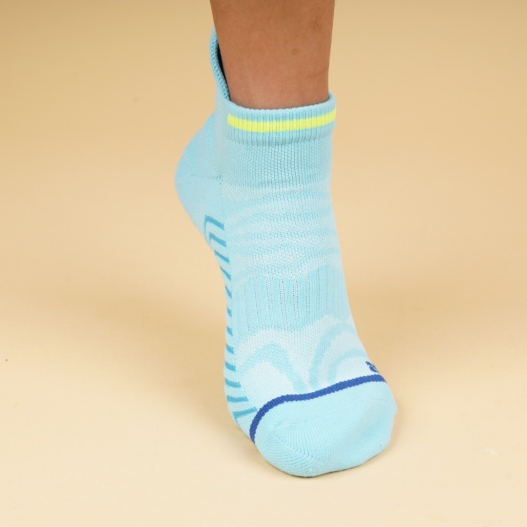EliteGrip Premium Sports Ankle Socks - Blue
