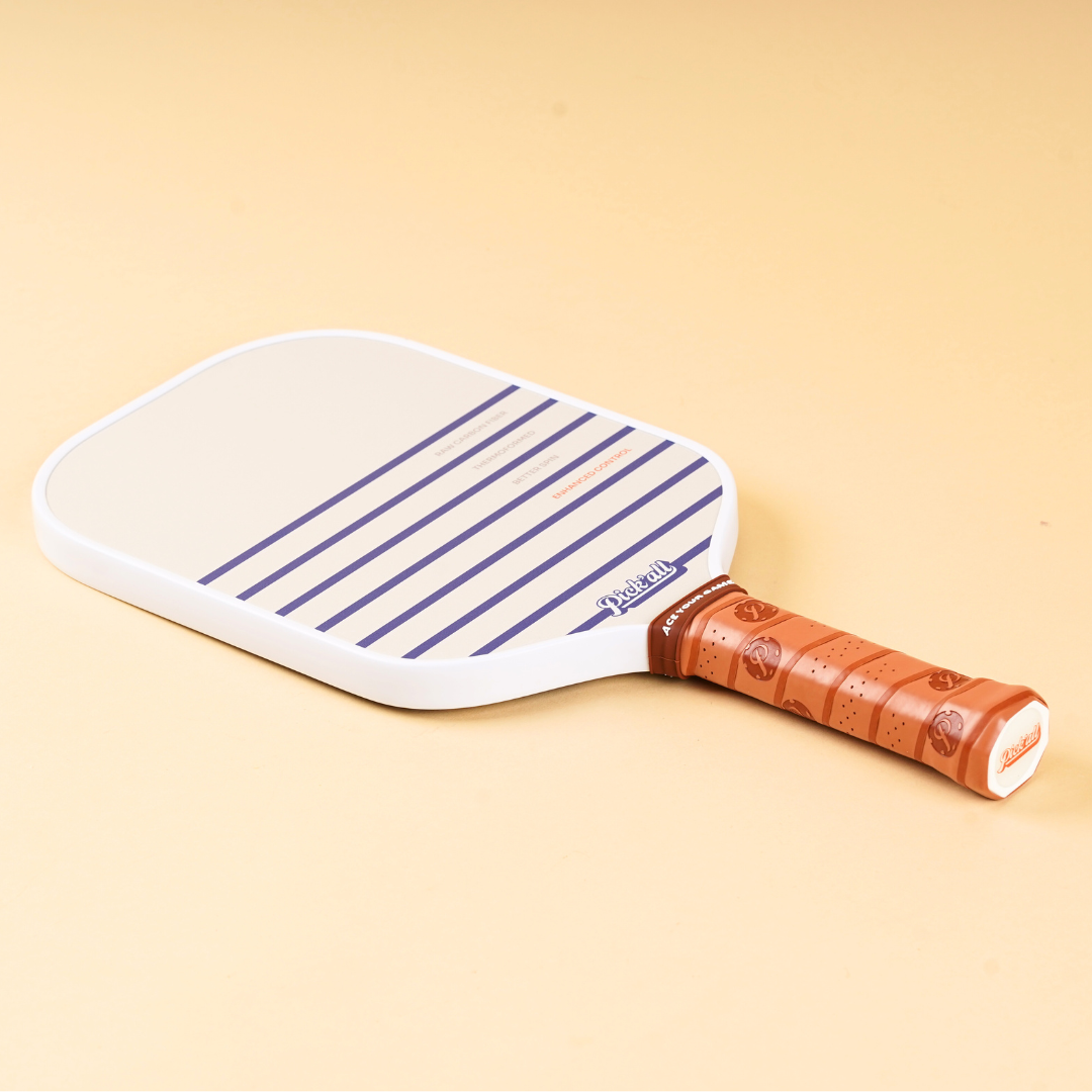 Pick’all Raw Carbon Fiber Strong Spin & Power Surface | Thermoformed Long Face 16MM Ace Series Pickleball Paddle - Nautics