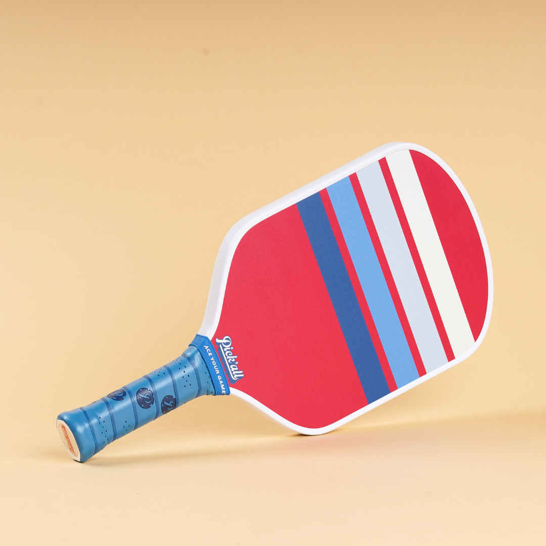 Pick’all Fiber Glass Power + Control + Spin Thermoformed Wide Face 16MM Leisure Series Pickleball Paddle - Winning Streak