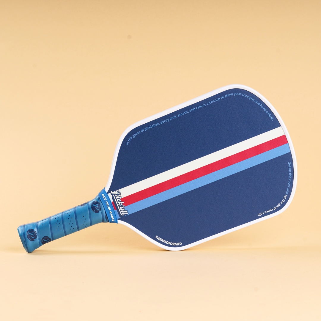 Pick’all Fiber Glass Power + Control + Spin Thermoformed Wide Face 16MM Leisure Series Pickleball Paddle - Winning Streak
