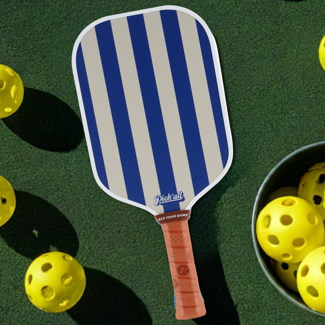 Pick’all Raw Carbon Fiber Strong Spin & Power Surface | Thermoformed Long Face 16MM Ace Series Pickleball Paddle - Nautics