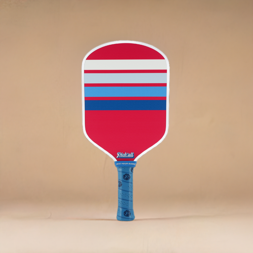 Pick’all Fiber Glass Power + Control + Spin Thermoformed Wide Face 16MM Leisure Series Pickleball Paddle - Winning Streak