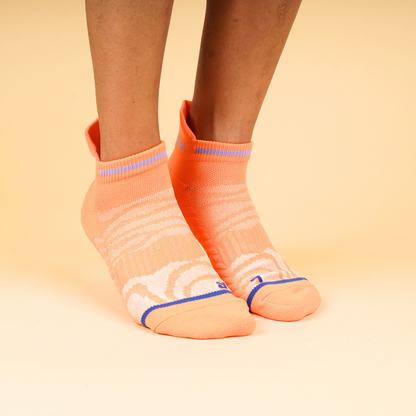 EliteGrip Premium Sports Ankle Socks - Orange