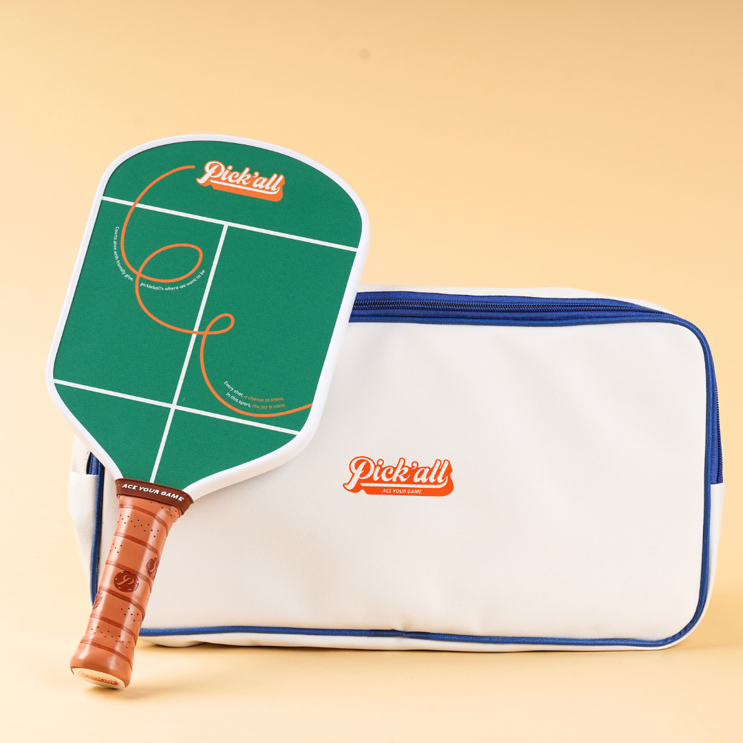 Pick’all Fiber Glass Thermoformed Wide Face 16MM Leisure Series Pickleball Paddle Courtside