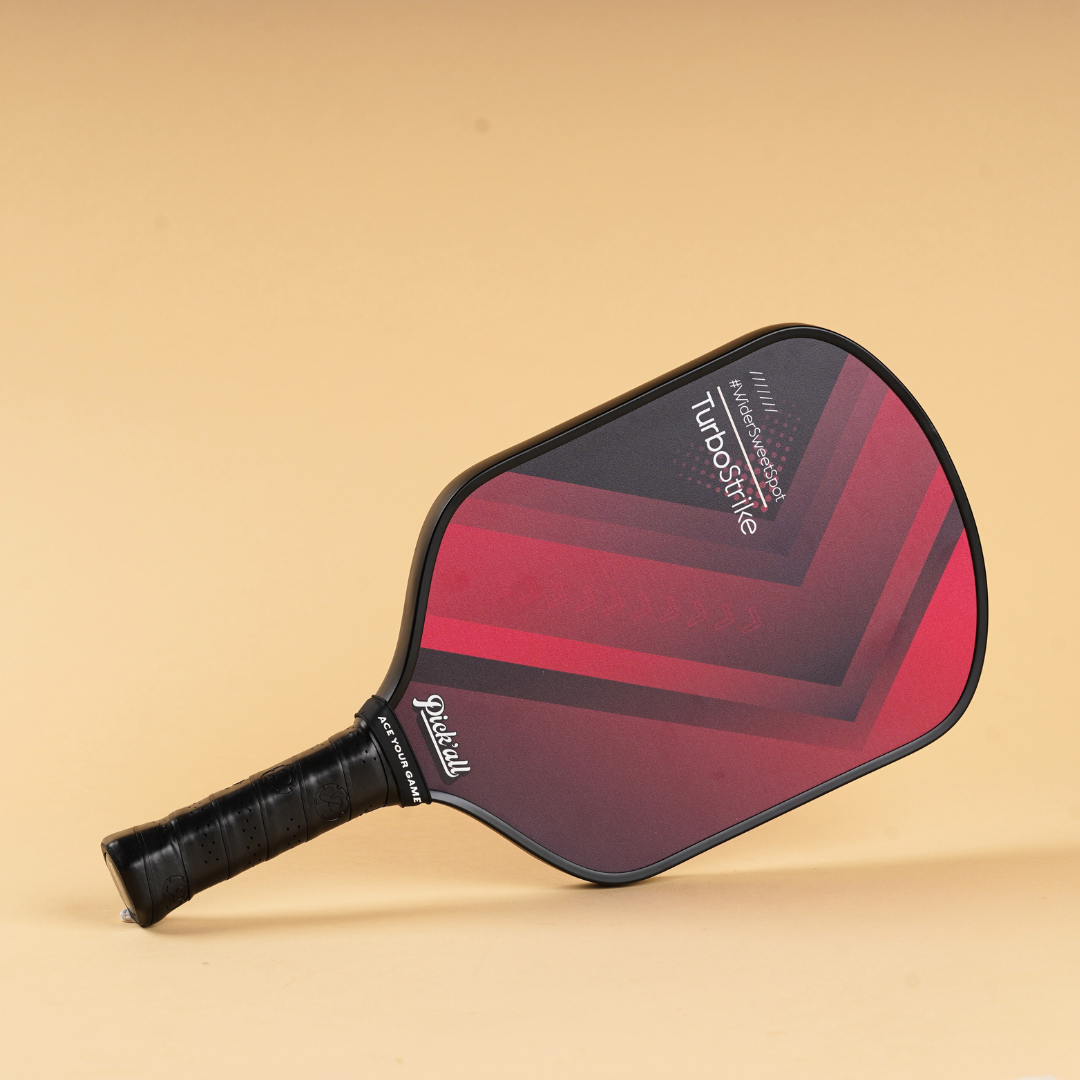 Pick’all Raw Carbon Fiber Strong Spin & Power Surface | Thermoformed Wide Face 16MM Advanced Series Pickleball Paddle - Turbo Strike
