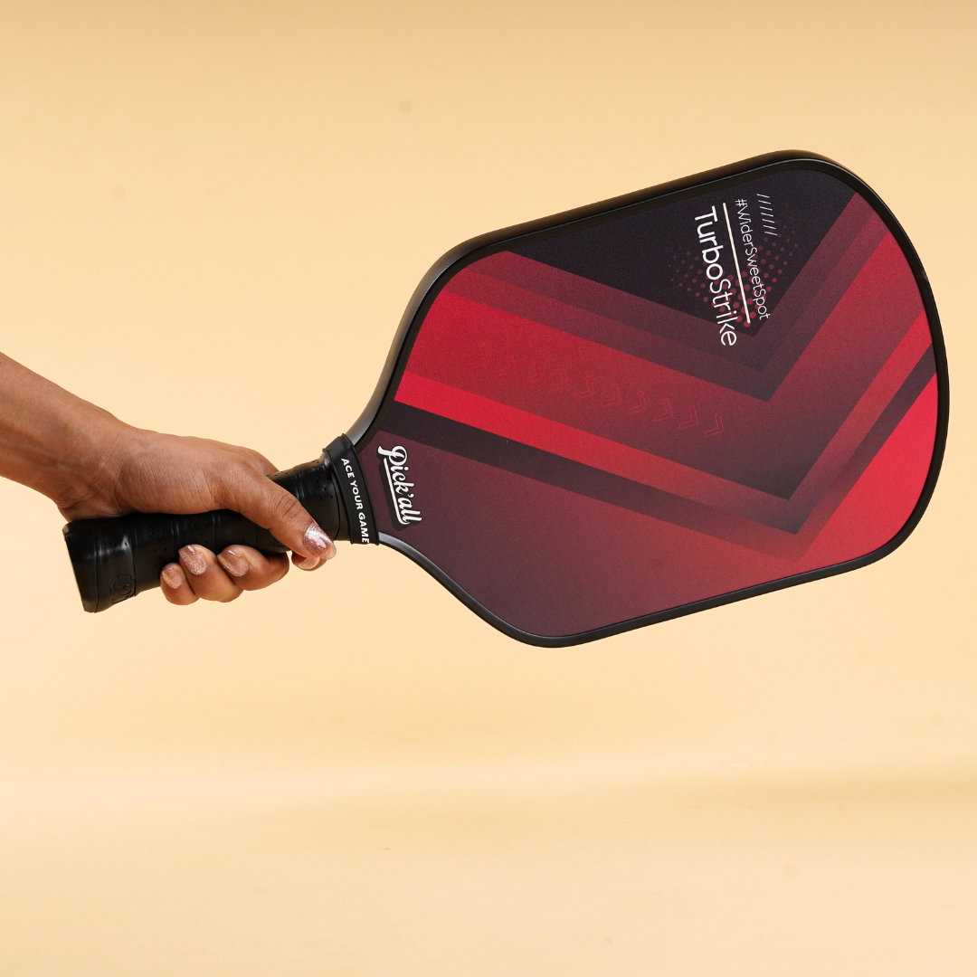 Pick’all Raw Carbon Fiber Strong Spin & Power Surface | Thermoformed Wide Face 16MM Advanced Series Pickleball Paddle - Turbo Strike