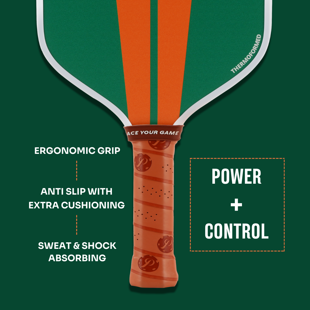 Pick’all Fiber Glass Thermoformed Wide Face 16MM Leisure Series Pickleball Paddle Courtside