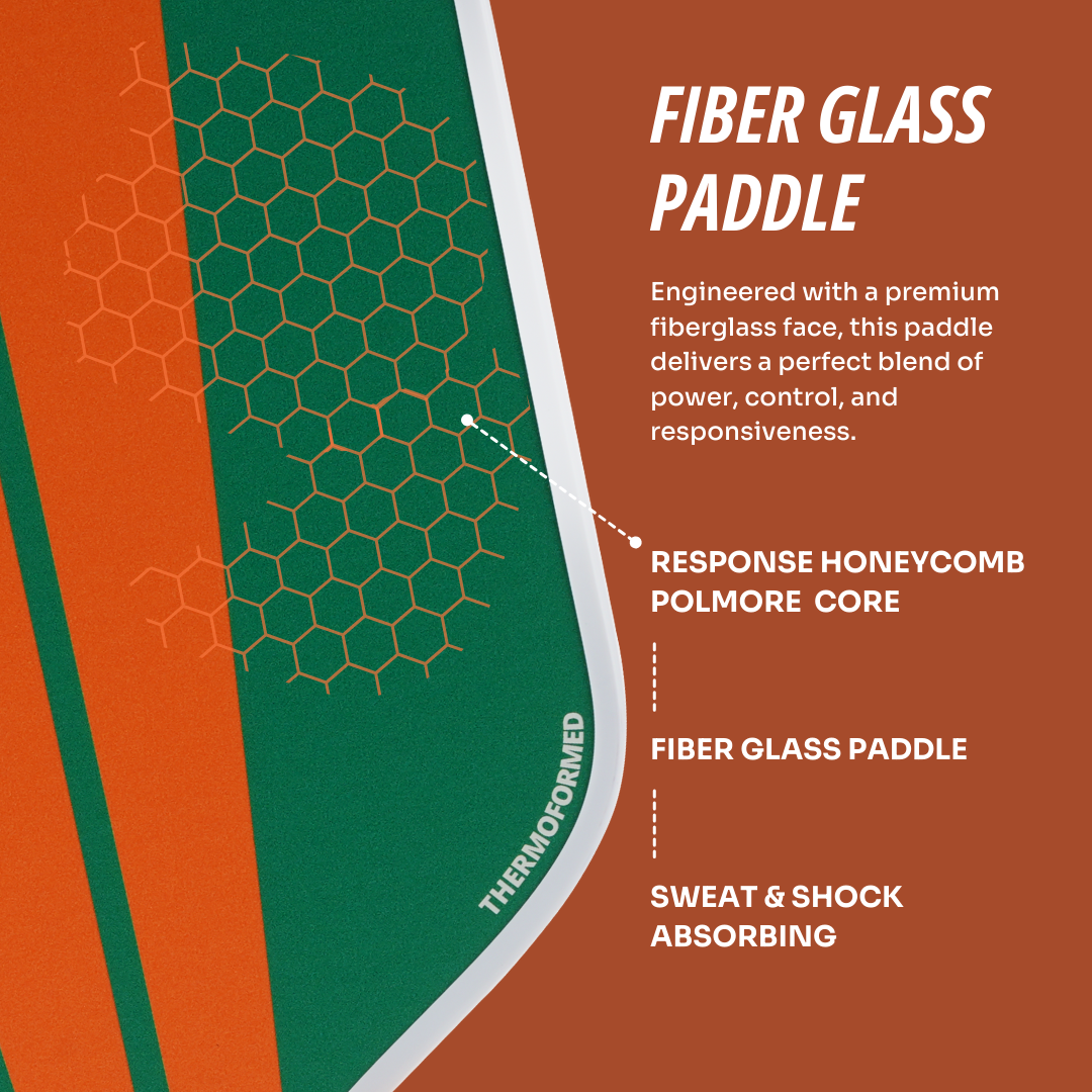 Pick’all Fiber Glass Thermoformed Wide Face 16MM Leisure Series Pickleball Paddle Courtside