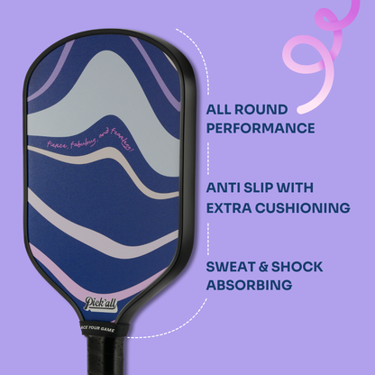 Pick’all Fiber Glass Thermoformed Wide Face 16MM Leisure Series Pickleball Paddle - Fierce