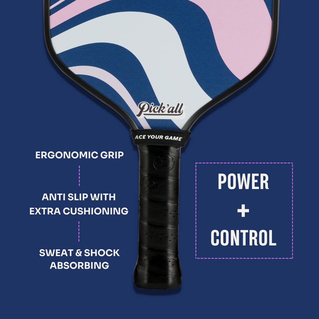 Pick’all Fiber Glass Thermoformed Wide Face 16MM Leisure Series Pickleball Paddle - Fierce
