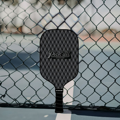 Pick’all T700 Raw Carbon Fiber High Grit & Spin, Friction Surface with Power | Thermoformed Long Face 16MM Pro+ Series Pickleball Paddle - Interstellar