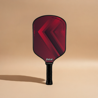 Pick’all Raw Carbon Fiber Strong Spin & Power Surface | Thermoformed Wide Face 16MM Advanced Series Pickleball Paddle - Turbo Strike